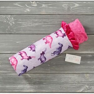 Pete And Lucy Snowy Dinos Minky Blanket  New